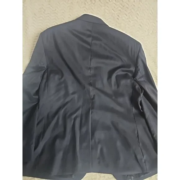 Jos A Bank Signature Mens Navy Blue 2‎ Button Wool Blazer 46S